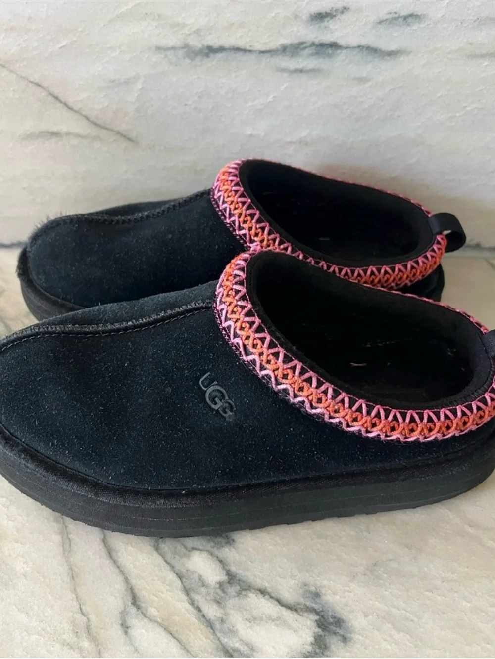 UGG Tasman Slippers with Pink Trim